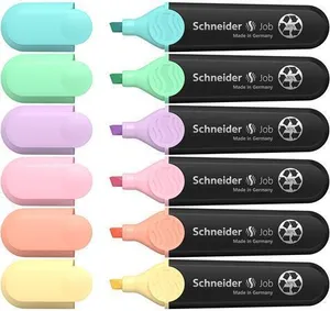 Zvýrazňovač Schneider Job Pastel súprava 6 farieb